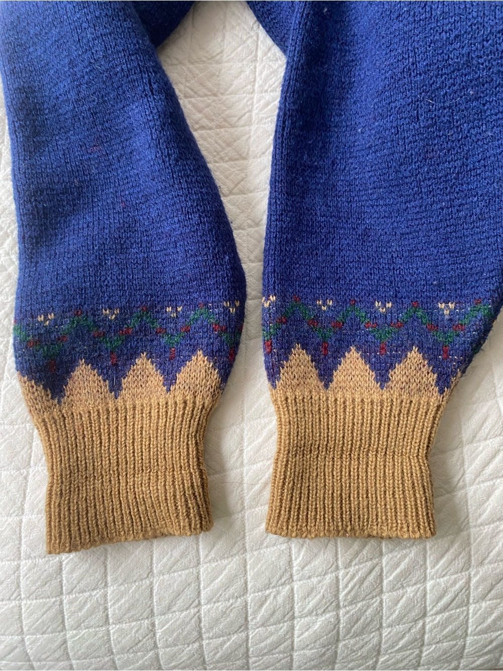 Vintage Pendelton Lobo Zip Virgin Wool Men's Sweater Fair Isle Union Made Retro - Picture 9 of 14